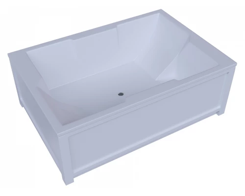 Ванна акриловая Aquatek Дорадо 190 x 130 см с фронтальным экраном, вклеенный каркас, белая, DOR190-0000002