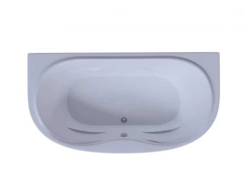 Ванна акриловая Aquatek Мелисса 180 x 95 см с фронтальным экраном, вклеенный каркас, белая, MEL180-0000031