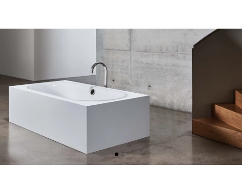 Ванна стальная Bette Lux Oval 3466-000 180 х 80 х 45 см с шумоизоляцией, белая (для удлиненного слива-перелива)