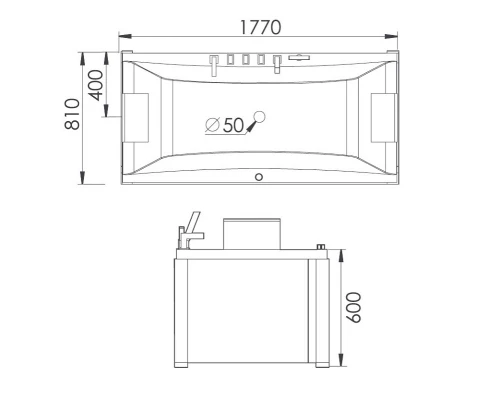 Ванна гидромассажная акриловая Gemy G9076 K, 177 х 81 см