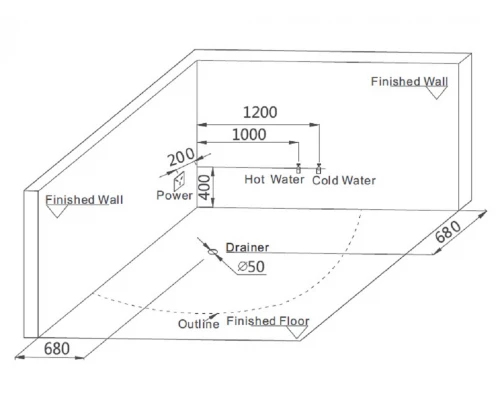Ванна гидромассажная акриловая Gemy G9082 B, 152 х 152 см