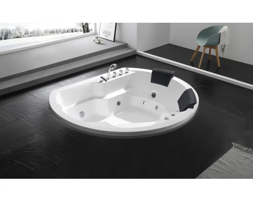 Ванна гидромассажная акриловая Gemy G9053 B 185 х 162 x 74 см с гидромассажем, встраиваемая, белая