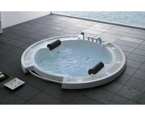 Ванна гидромассажная акриловая Gemy G9060 B 210 х 210 x 87 см, встраиваемая, белая