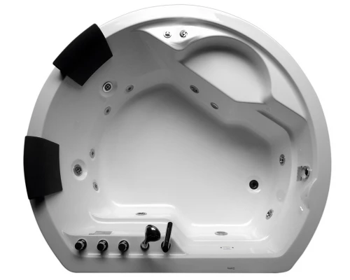 Ванна гидромассажная акриловая Gemy G9053 B 185 х 162 x 74 см с гидромассажем, встраиваемая, белая
