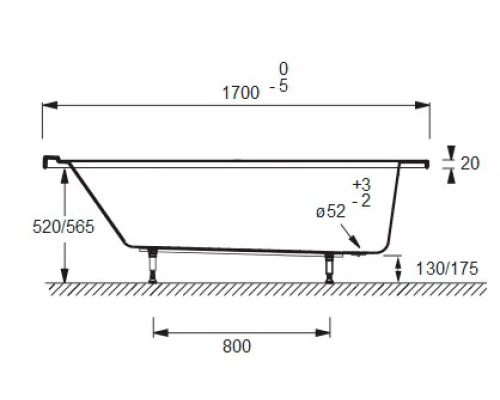 Акриловая ванна Jacob Delafon Formilia 170x80, E6139L-00/E6139R-00