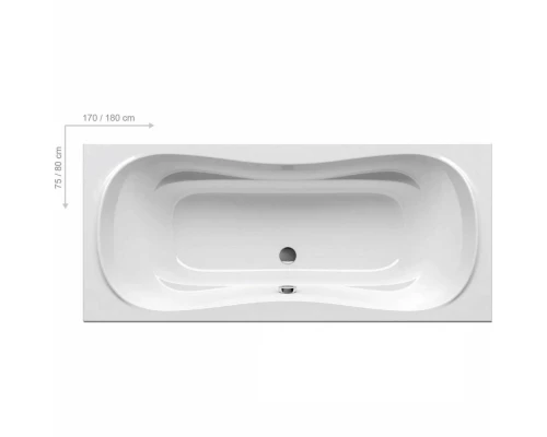 Акриловая ванна Ravak Campanula II, 170x75 см, белая, CA21000000