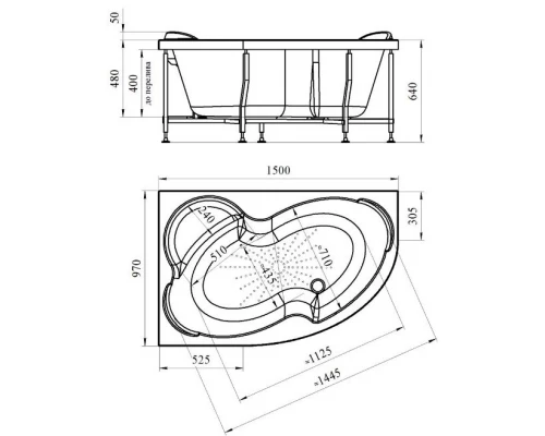 Акриловая ванна Ирма 149х96 от Радомир