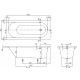 Квариловая ванна Villeroy&Boch Oberon 180x80 UBQ180OBE2V-01, alpin без отверстия и перелива