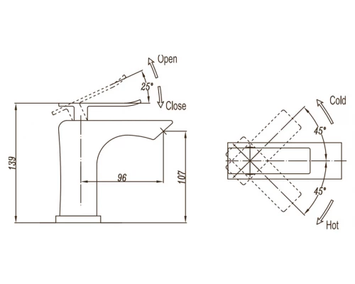 Смеситель для раковины BelBagno Ticino TIC-LVM-CRM
