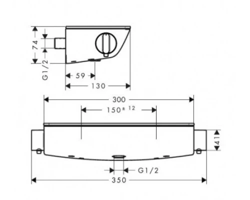 Смеситель Hansgrohe Ecostat Select 13161400 термостатический для душа, белый/хром