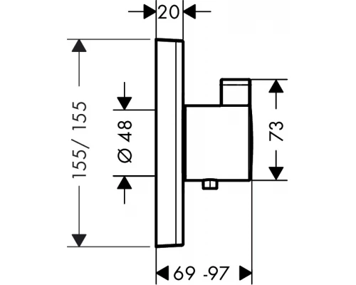 Термостат Hansgrohe Ecostat Select Highfow, хром, 15760000