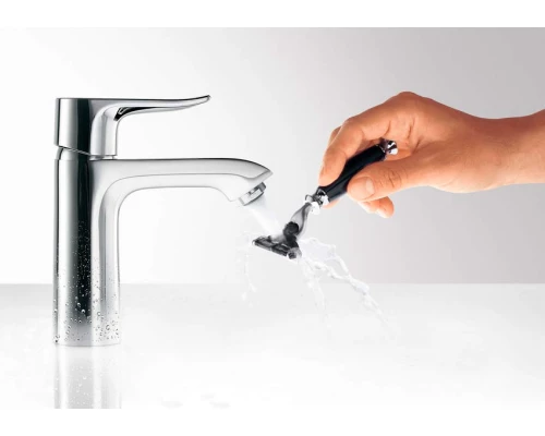 Смеситель Hansgrohe Metris 31080000 для раковины, со сливным гарнитуром