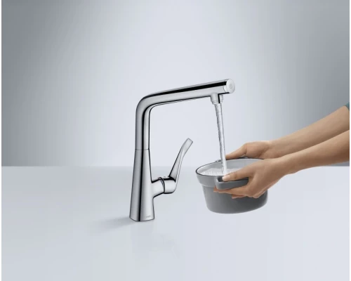 Смеситель Hansgrohe Metris 14822800, для кухни, цвет сталь
