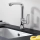 Смеситель для раковины Hansgrohe Metris 31087000 высокий, со сливным гарнитуром