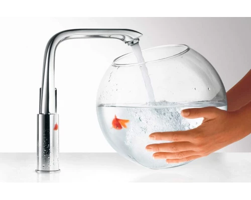 Смеситель для раковины Hansgrohe Metris 31087000 высокий, со сливным гарнитуром