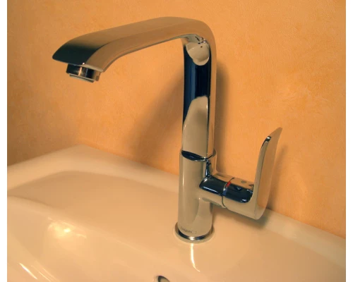 Смеситель для раковины Hansgrohe Metris 31087000 высокий, со сливным гарнитуром