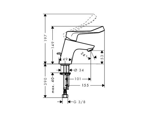 Смеситель Hansgrohe Focus 31910000 для раковины