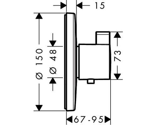 Смеситель Hansgrohe Ecostat S Highflow для душа, хром, 15756000