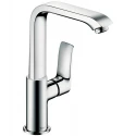 Смеситель для раковины Hansgrohe Metris 31087000 высокий, со сливным гарнитуром