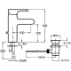 Смеситель Jacob Delafon Singulier E10860 для раковины с донным клапаном