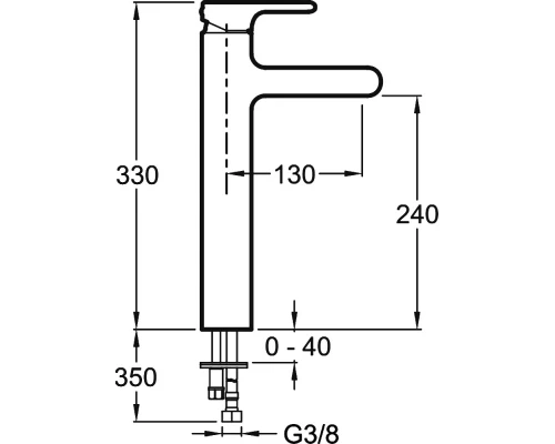 Смеситель Jacob Delafon Singulier E10861 для раковины