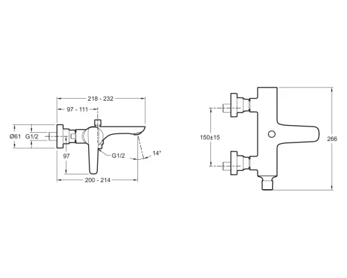 Смеситель Jacob Delafon ALEO+ E72319-CP для ванны