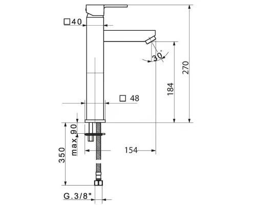 Смеситель Migliore Kvant 18776 для раковины, хром