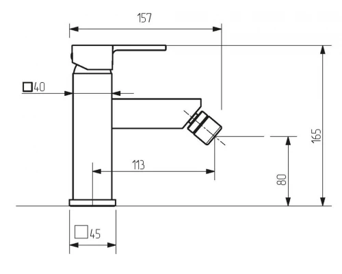 Смеситель Migliore Kvant 18765 для биде, хром
