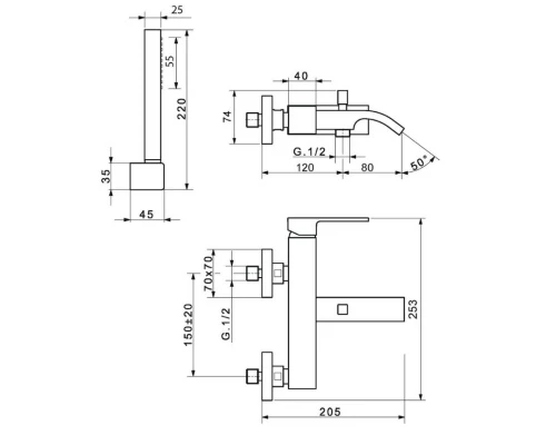 Смеситель Migliore Kvant 18771 для душа