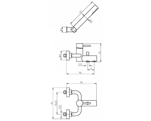 Смеситель Migliore Fortis 18648 для ванны/душа, хром