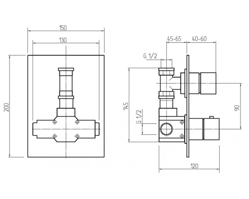 Смеситель Migliore Kvant 18788 для душа, скрытого монтажа термостатический, хром