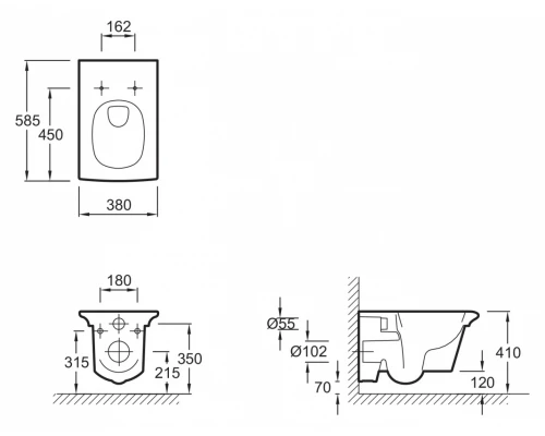 Подвесной унитаз Jacob Delafon Stillness E1303-00 крышка микролифт