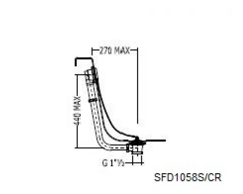 Чугунная ванна Devon&Devon Admiral 185 х 85 см, 2MRADMIRALCRDD, белый, снаружи под окраску, ножки Eagle алюминий полированный, без слива-перелива