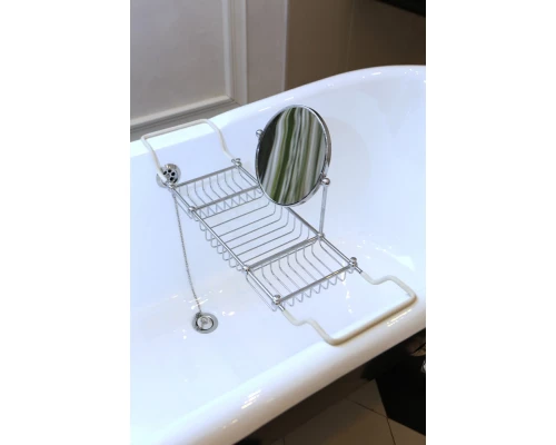 Чугунная ванна Devon&Devon Admiral 185 х 85 см, 2MRADMIRALCRDD, белый, снаружи под окраску, ножки Eagle алюминий полированный, без слива-перелива