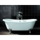 Чугунная ванна Devon&Devon Admiral 185 х 85 см, 2MRADMIRALCRDD, белый, снаружи под окраску, ножки Eagle алюминий полированный, без слива-перелива