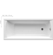 Акриловая ванна Ravak Classic 150х70 см, белая, C521000000