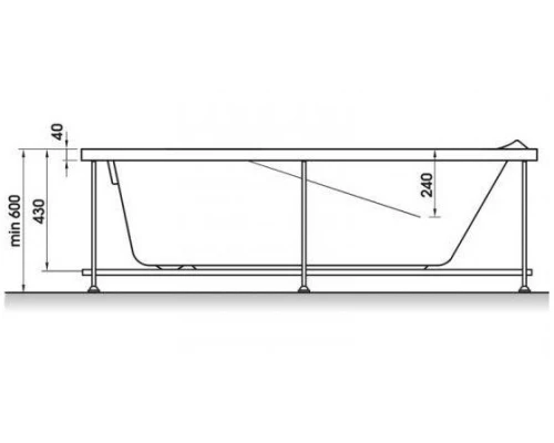 Ванна акриловая Relisan Elvira 160 х 75 см