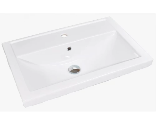 Комплект мебели для ванной ASB-Woodline Венеция 70 (Белый Патина Серебро)