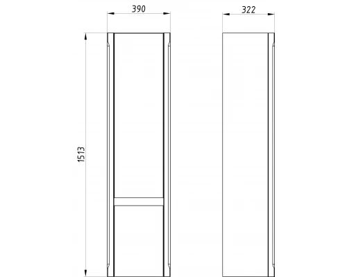 Пенал ASB-Woodline Лорена 40 подвесной