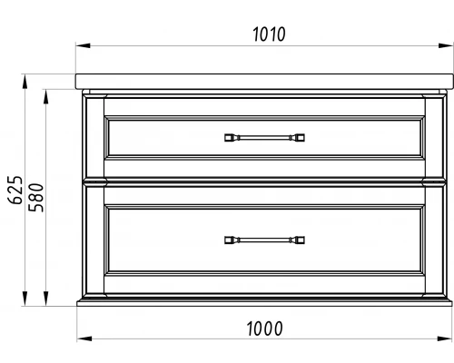 Комплект мебели для ванной ASB-Woodline Венеция 100 (Белый Патина Серебро)