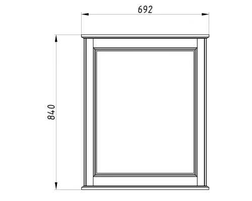 Комплект мебели для ванной ASB-Woodline Венеция 70 (Белый Патина Серебро)
