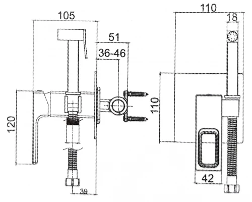 11.109 Смеситель для биде