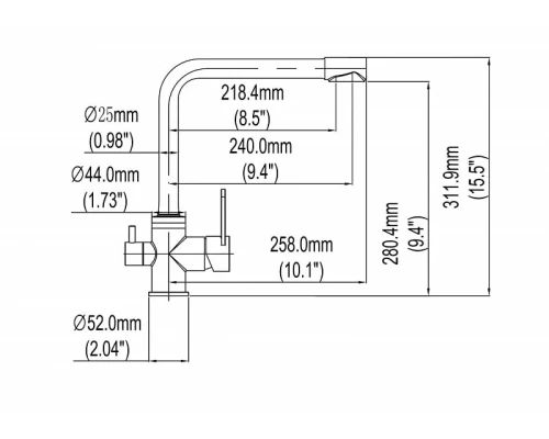 101.358 Смеситель для кухни с фильтром