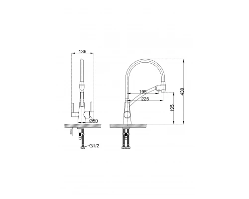 102.058 Black Смеситель для кухни