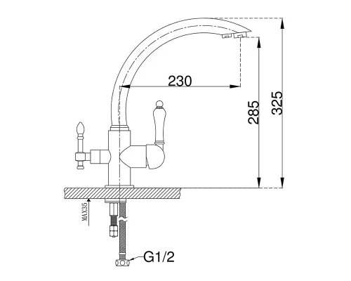 107.058 Смеситель для кухни