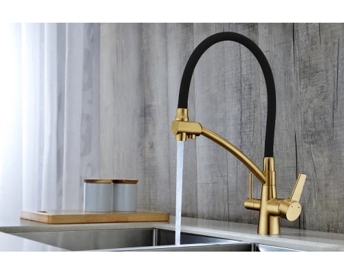 Смеситель для кухни  HOT&COLD 102.258 Black