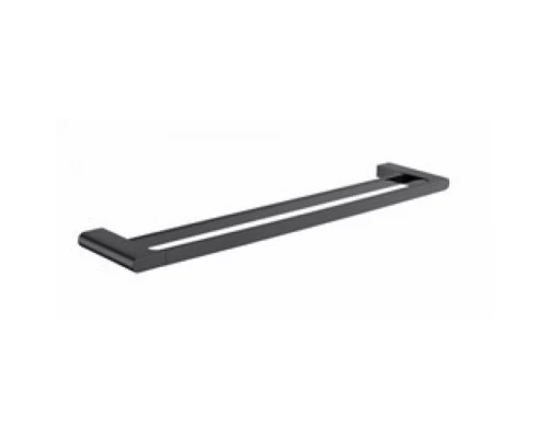 Полотенцедержатель прямой двойная L-600mm KAISER Black латунь+цинк KH-2728