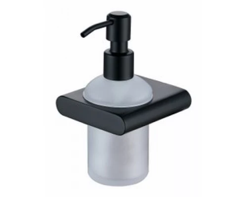 Дозатор для жидкого мыла KAISER настенный стекло Black латунь+цинк KH-2730