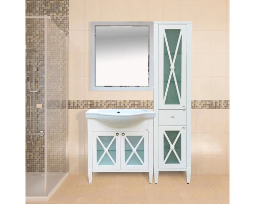 Шкаф - пенал Misty Анна - 40 Пенал 1 ящ. лев.со стеклом П-Анн-05040-0121ЯЛ