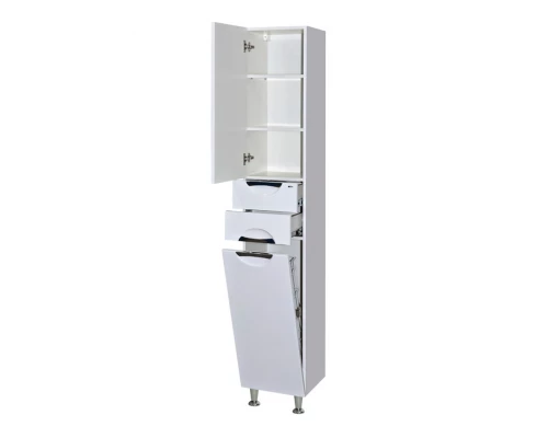 Шкаф - пенал Misty Орхидея - 35 с Б/К белый левый П-Жас05035-011БкЛ